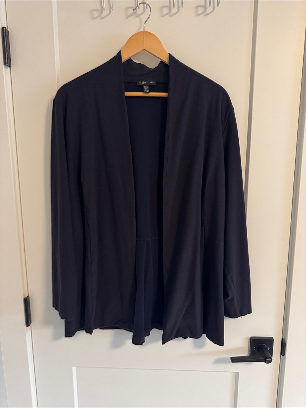 Eileen Fisher Blue Open-Front Cardigan